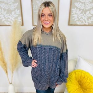 Mineral washed sweater hoodie. New!